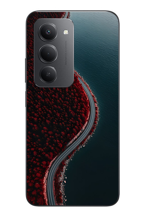 Redmi 15 Uyumlu Sonbahar Yolu Baskılı Silikon Kılıf