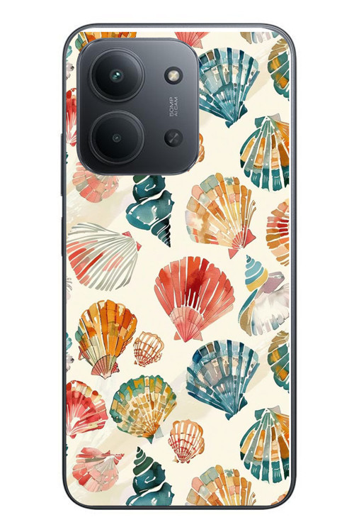 Redmi 15C Uyumlu Deniz İncileri Baskılı Silikon Kılıf