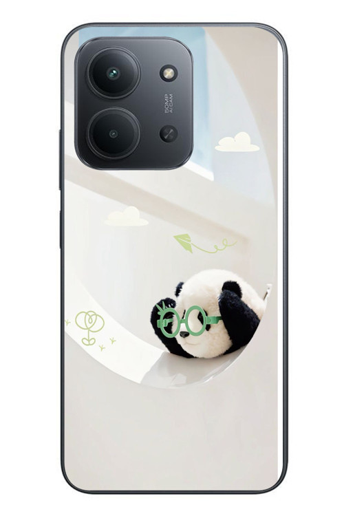 Redmi 15C Uyumlu Gözlüklü Panda Baskılı Silikon Kılıf