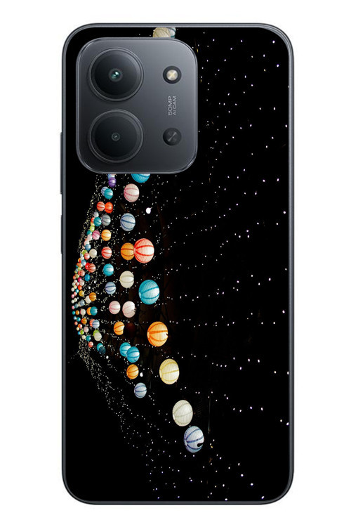 Redmi 15C Uyumlu Gezegenlerin Dansı Baskılı Silikon Kılıf