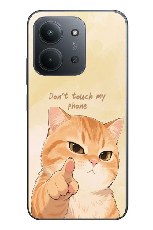 Redmi 15C Uyumlu Dont Touch My Phone Baskılı Silikon Kılıf