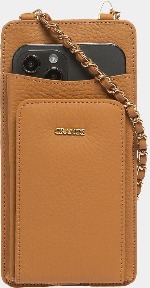 Hakiki Deri Kadın Telefon Çantası Taba 2783