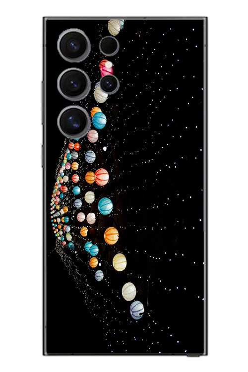 Samsung Galaxy S24 Ultra Uyumlu Gezegenlerin Dansı Baskılı Silikon Kılıf