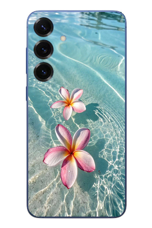 Samsung Galaxy S25 Plus Uyumlu Denizde Çiçekler Baskılı Silikon Kılıf