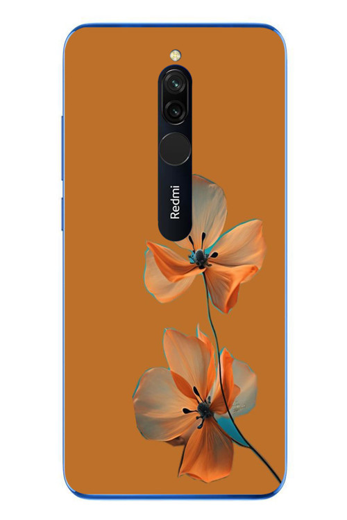 Redmi 8 Uyumlu Hibüskus Çiçeği Baskılı Silikon Kılıf