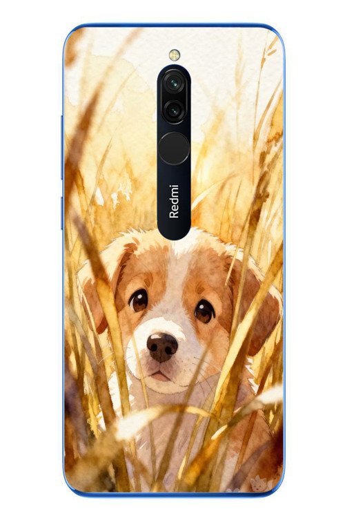 Redmi 8 Uyumlu Golden Köpek Baskılı Silikon Kılıf