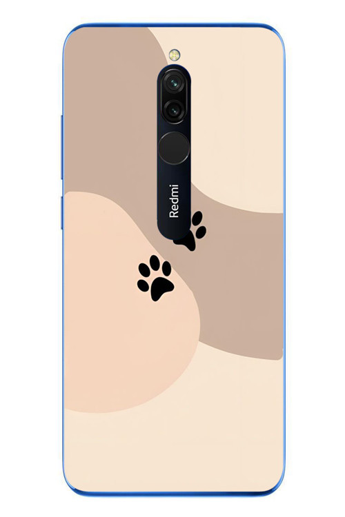 Redmi 8 Uyumlu İki Pati Baskılı Silikon Kılıf
