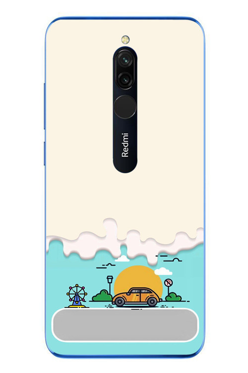 Redmi 8 Uyumlu Tatil Yolu Baskılı Silikon Kılıf