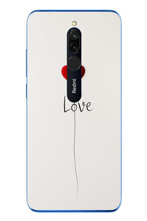 Redmi 8 Uyumlu Love Aşk Baskılı Silikon Kılıf