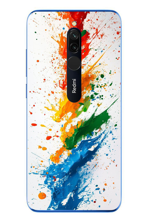 Redmi 8 Uyumlu Renk Skalası Baskılı Silikon Kılıf