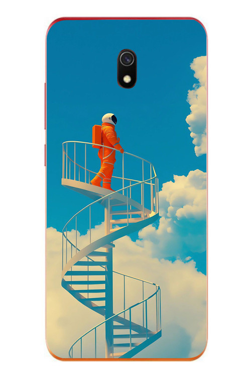 Redmi 8A Uyumlu Astronot Gökyüzü Baskılı Silikon Kılıf