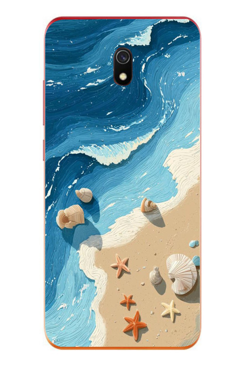 Redmi 8A Uyumlu Deniz Yıldızı Tatilde Baskılı Silikon Kılıf