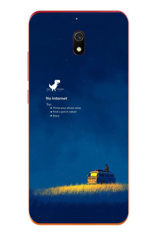 Redmi 8A Uyumlu İnternet Yok Baskılı Silikon Kılıf