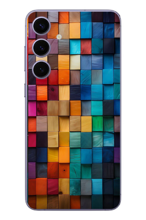 Samsung Galaxy S24 Plus Uyumlu Gökkuşağı Duvarı Baskılı Silikon Kılıf
