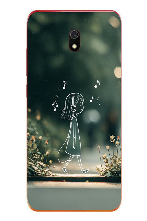 Redmi 8A Uyumlu Neon Kız Çocugu Baskılı Silikon Kılıf