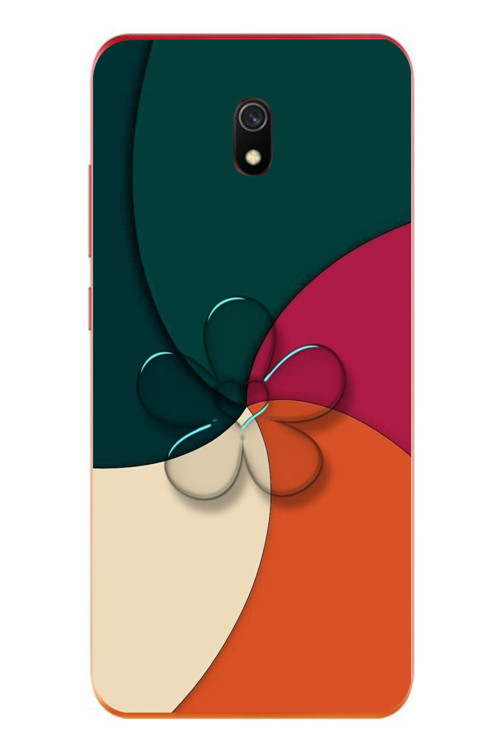 Redmi 8A Uyumlu Modern Yonca Renkleri Baskılı Silikon Kılıf