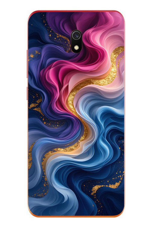 Redmi 8A Uyumlu Renk Katranı Baskılı Silikon Kılıf