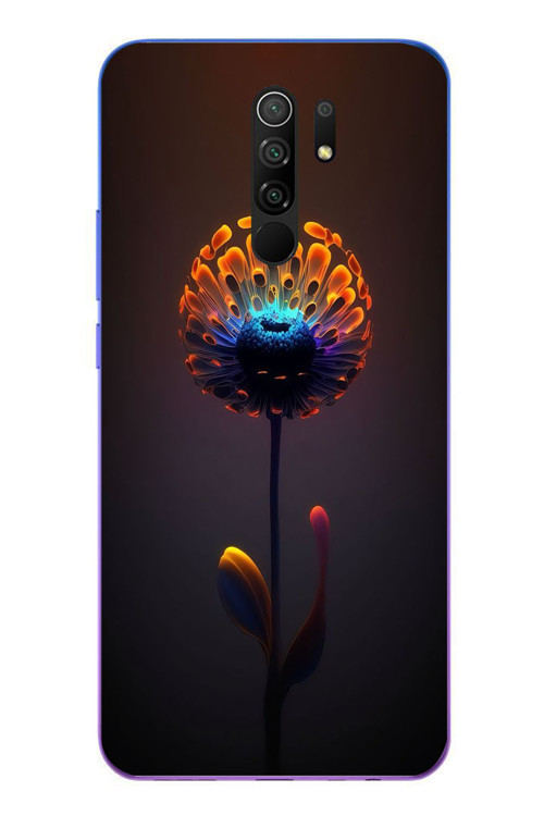 Redmi 9 Uyumlu Büyülü Çiçek Baskılı Silikon Kılıf