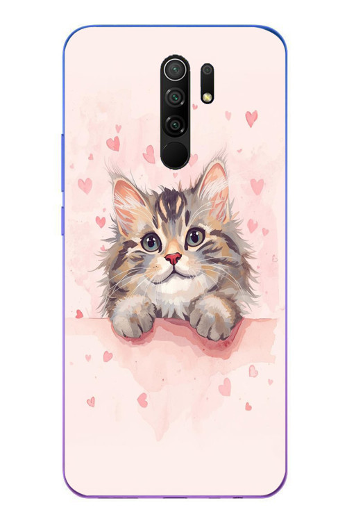 Redmi 9 Uyumlu Benim Kedim Baskılı Silikon Kılıf