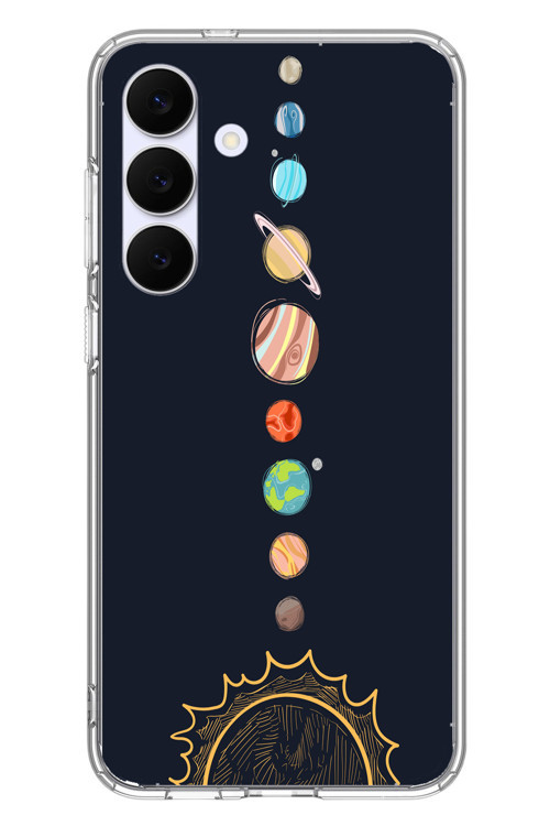 Samsung Galaxy S25 FE Uyumlu Gezegenler Baskılı Silikon Kılıf
