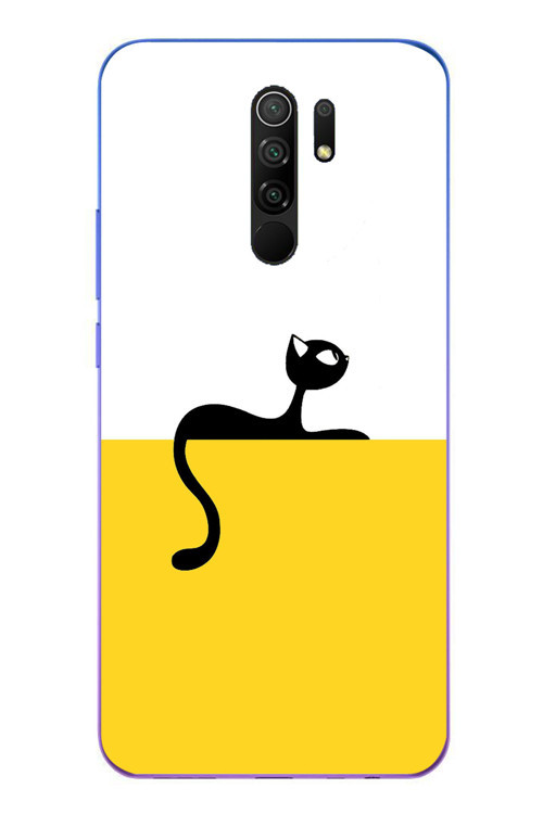 Redmi 9 Uyumlu Dişi Kedi Baskılı Silikon Kılıf