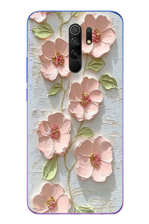 Redmi 9 Uyumlu Gül Kurusu Baskılı Silikon Kılıf