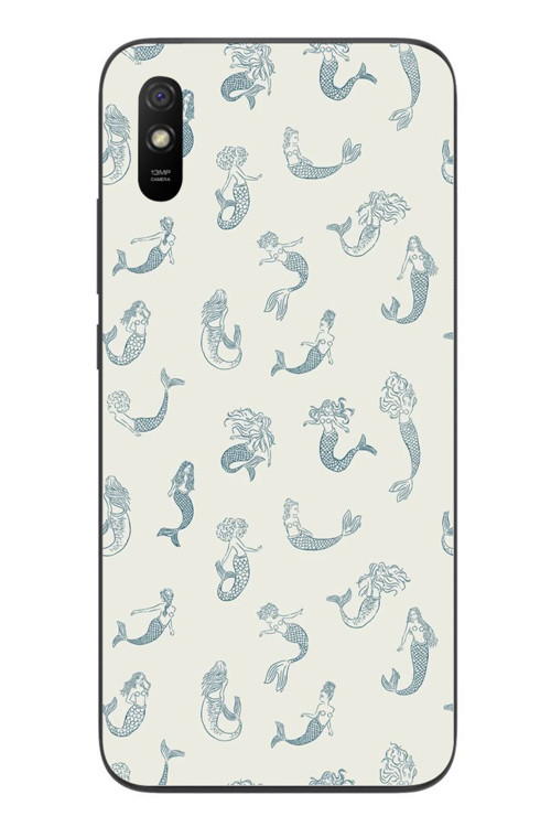 Redmi 9A Uyumlu Deniz Kızları Baskılı Silikon Kılıf