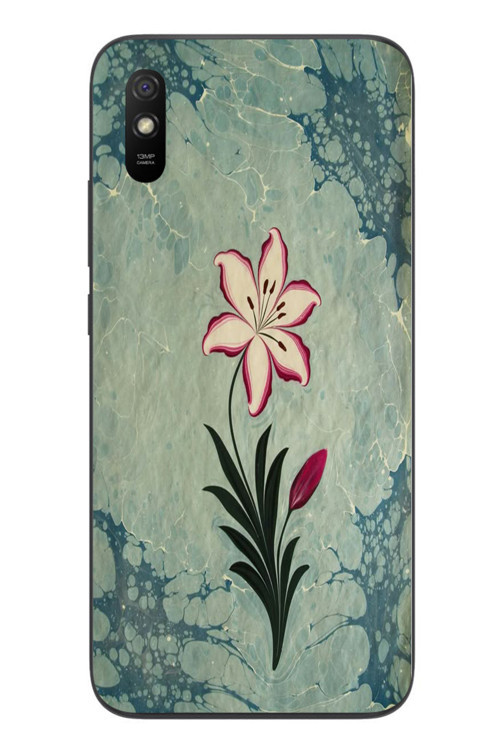 Redmi 9A Uyumlu Çiçek Deseni Baskılı Silikon Kılıf