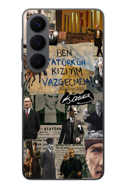 Samsung Galaxy S26 Uyumlu Ben Atatürk Kızıyım Baskılı Silikon Kılıf