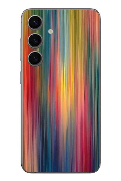 Samsung Galaxy S24 Uyumlu Gökkuşağı Karışımı Baskılı Silikon Kılıf