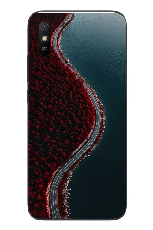 Redmi 9A Uyumlu Sonbahar Yolu Baskılı Silikon Kılıf