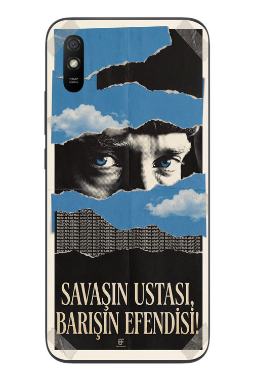 Redmi 9A Uyumlu Savaşın Ustası Atatürk Baskılı Silikon Kılıf