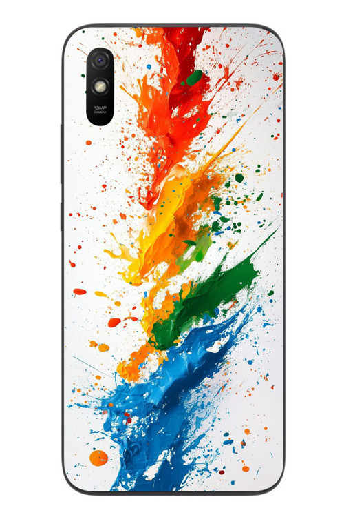 Redmi 9A Uyumlu Renk Skalası Baskılı Silikon Kılıf