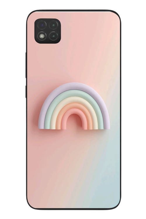 Redmi 9C Uyumlu Gökkuşağı Pastel Baskılı Silikon Kılıf