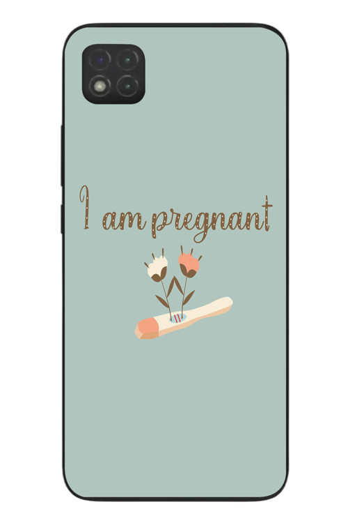 Redmi 9C Uyumlu I'm Pregnant Baskılı Silikon Kılıf