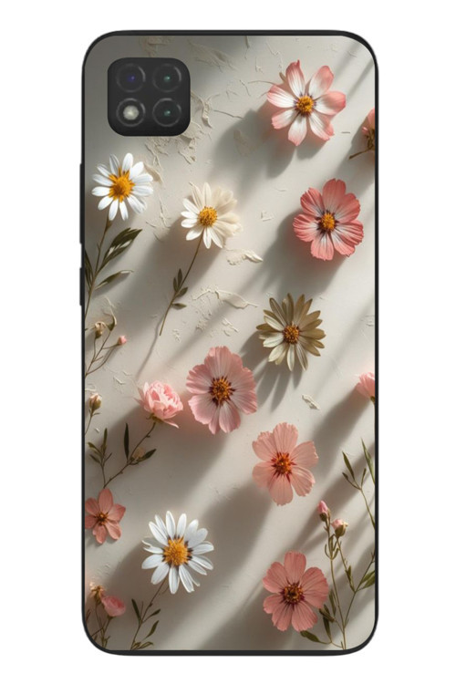 Redmi 9C Uyumlu Papatya Çiçekleri Baskılı Silikon Kılıf