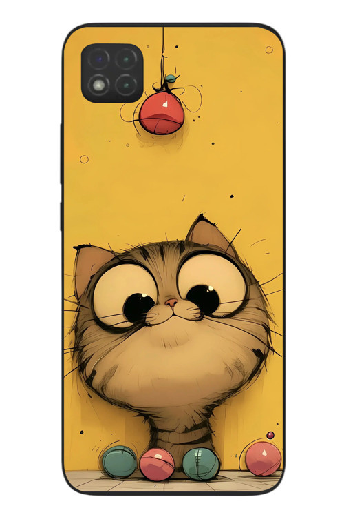 Redmi 9C Uyumlu Kedi Çizgisi Baskılı Silikon Kılıf