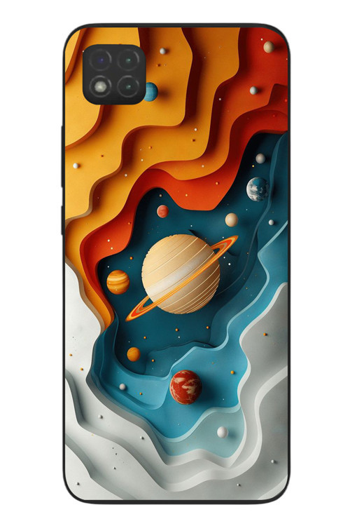 Redmi 9C Uyumlu Uzay Renk Paleti Baskılı Silikon Kılıf