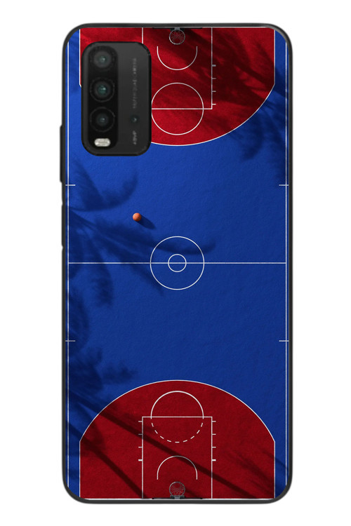 Redmi 9T Uyumlu Basketbol Sahası Baskılı Silikon Kılıf