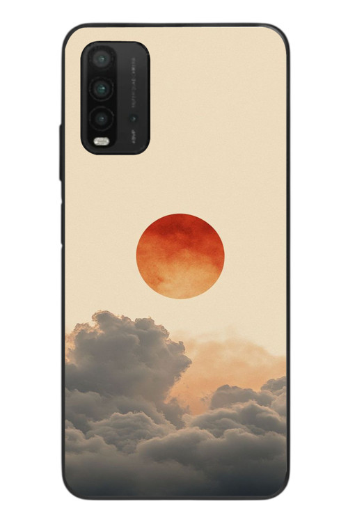 Redmi 9T Uyumlu Bulut ve Güneş Baskılı Silikon Kılıf