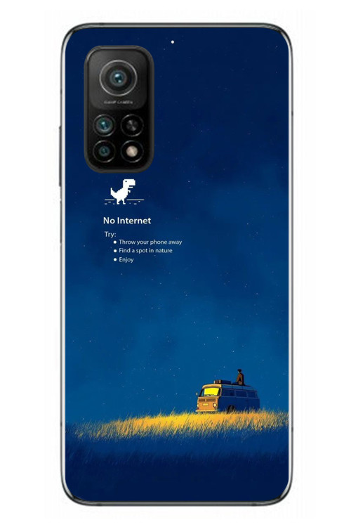 Xiaomi Mi 10 T Uyumlu İnternet Yok Baskılı Silikon Kılıf