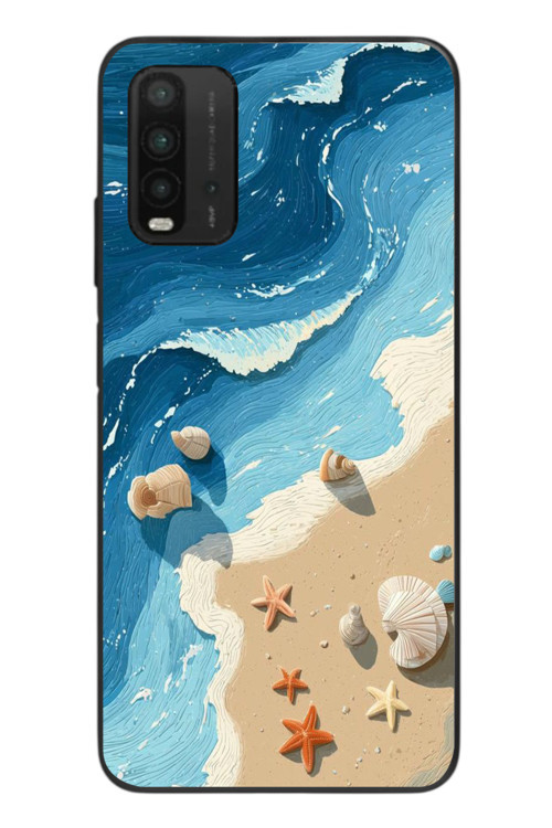 Redmi 9T Uyumlu Deniz Yıldızı Tatilde Baskılı Silikon Kılıf