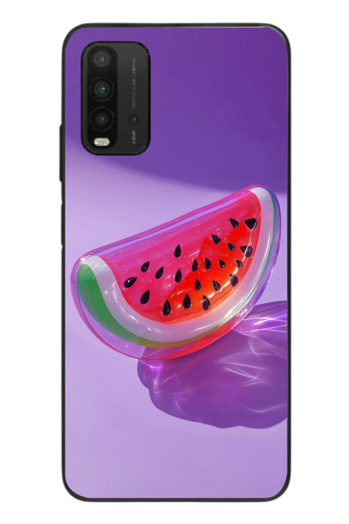 Redmi 9T Uyumlu Karpuz Jelibon Baskılı Silikon Kılıf