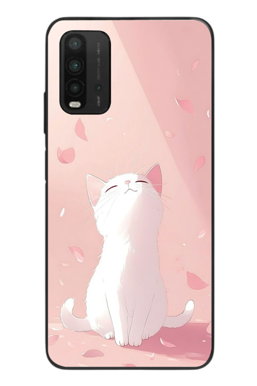 Redmi 9T Uyumlu Minnoş Kedi Baskılı Silikon Kılıf