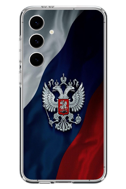 Samsung Galaxy S24 FE Uyumlu Rusya Arması Baskılı Silikon Kılıf