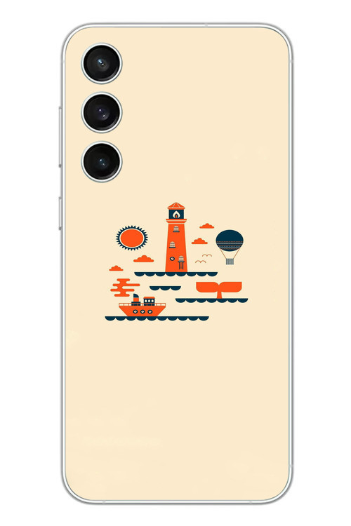 Samsung Galaxy S23 Fe Uyumlu Sade Tatil Baskılı Silikon Kılıf