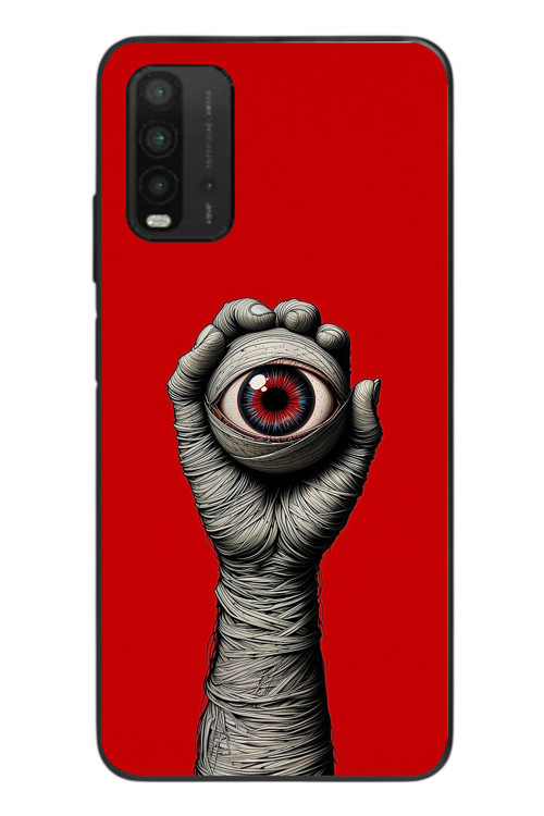 Redmi 9T Uyumlu Tek Göz Elde Baskılı Silikon Kılıf