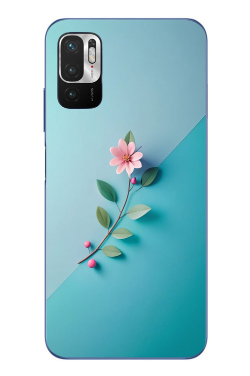 Redmi Note 10 5G Uyumlu Çiçeğin Pembesi Baskılı Silikon Kılıf