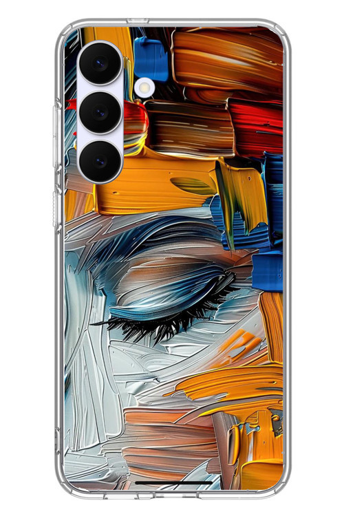Samsung Galaxy S25 FE Uyumlu Göz Boyama Fırçaları Baskılı Silikon Kılıf