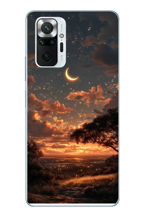 Redmi Note 10 Pro Uyumlu Ay Gecesi Baskılı Silikon Kılıf
